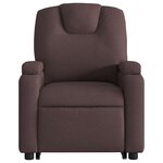 vidaXL Fauteuil inclinable de massage électrique Marron foncé Tissu