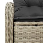 vidaXL Canapé de jardin Gris clair 121 x 62 x 69cm polyrotin