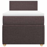 vidaXL Sommier à lattes de lit avec matelas Marron foncé 90x190 cm
