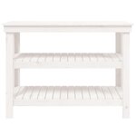 vidaXL Banc de travail Blanc 110 5x50x80 cm Bois de pin massif