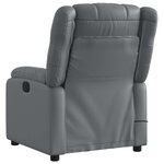 vidaXL Fauteuil de massage inclinable Gris Similicuir