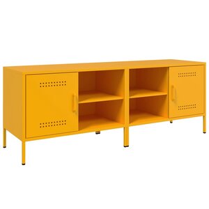 vidaXL Meubles TV 2 Pièces jaune moutarde 68x39x50 5 cm acier