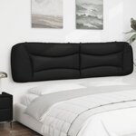 vidaXL Coussin de tête de lit Hvar noir 200 cm similicuir