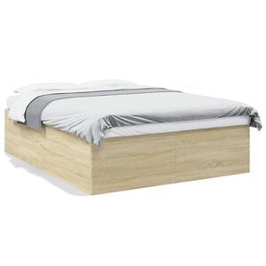 vidaXL Cadre de lit sans matelas chêne sonoma 160x200 cm