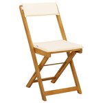 vidaXL Chaises de bistrot d'extérieur 8 Pièces Crème blanc