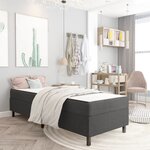 vidaXL Sommier à lattes de lit Gris foncé Tissu 100x200 cm