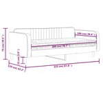 vidaXL Lit de jour avec matelas vert foncé 100x200 cm velours