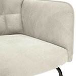 vidaXL Chaise à bascule avec repose-pied crème velours