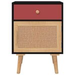 vidaXL Tables de chevet 2 Pièces noir 40x30x55 cm bois d'ingénierie