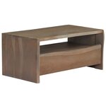 vidaXL Table basse Acacia massif Bord assorti 90x50x40 cm Gris
