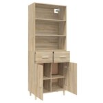 vidaXL Buffet haut Chêne sonoma Bois d'ingénierie