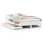 vidaXL Cadre de lit sans matelas blanc 150x200 cm bois de pin massif