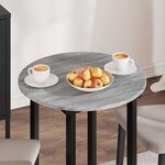 vidaXL Plateau de table Sonoma gris 60 x 60 x 1.5 cm Bois d'ingénierie