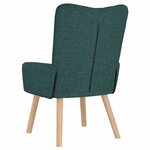 vidaXL fauteuil Vert foncé 63 x 67 x 94 cm Tissu Sherpa