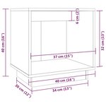 vidaXL Table de chevet Blanc 40x30x40 cm Bois de pin solide