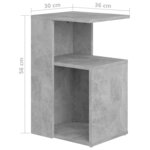 vidaXL Table d'appoint Gris béton 36x30x56 cm Bois d’ingénierie