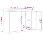 vidaXL Classeur gris clair 90x40x70 cm acier