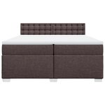 vidaXL Sommier à lattes de lit avec matelas Marron foncé 200x200 cm