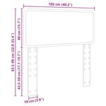 vidaXL Tête de lit Blanc 100 cm Bois d'ingénierie