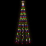 vidaXL Sapin de Noël avec piquet Coloré 310 LED 300 cm