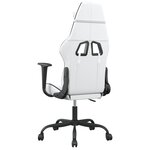 vidaXL Chaise de jeu de massage Blanc et noir Similicuir