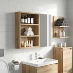 vidaXL Armoire murale de salle de bain Chêne artisan 40 x 10 x 50 cm