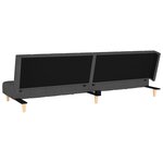 vidaXL Canapé-lit à 2 places gris foncé tissu