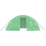 vidaXL Serre avec cadre en acier vert 10 m² 5x2x2 3 m