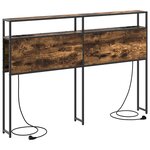 vidaXL Tête de lit de rangement Chêne fumé 160 cm Bois d'ingénierie