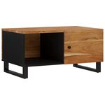 vidaXL Table basse 80x50x40 cm Bois d'acacia solide et d'ingénierie