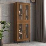 vidaXL Armoire murale suspendue Chêne marron 69 5x34x90 cm