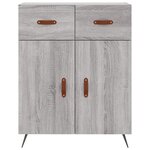 vidaXL Buffet haut Sonoma gris 69 5x34x180 cm Bois d'ingénierie