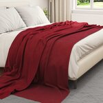 vidaXL Jeté Rouge Bordeaux 270 x 240 cm Toison
