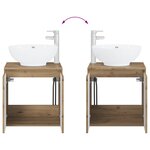 vidaXL Vanité de lavabo mural Chêne artisanal 49 5 x 44 5 x 65 cm