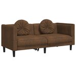 vidaXL Ensemble de canapés 2 Pièces avec coussins marron velours