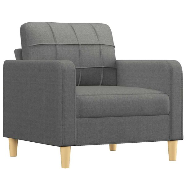 vidaXL Fauteuil Gris foncé 60 cm Tissu