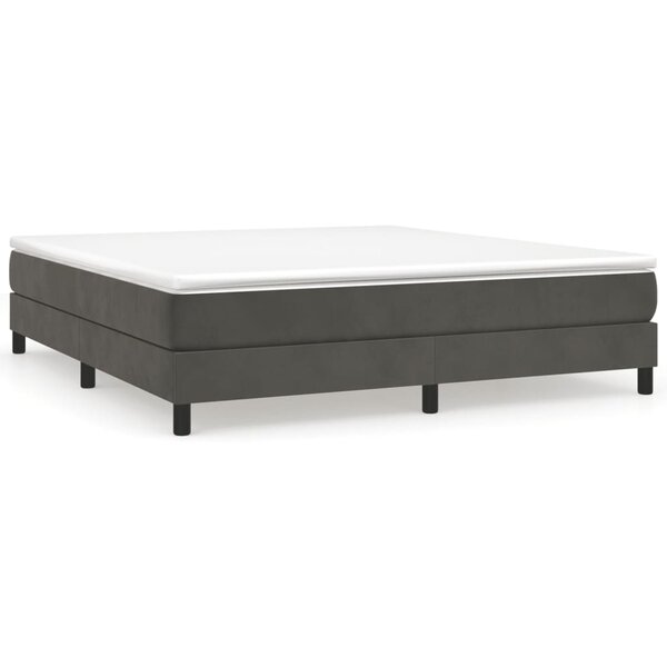 vidaXL Cadre de lit sans matelas gris foncé 180x200 cm velours