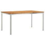 vidaXL EnsembledeRepasdeJardin Marron AcaciaMassif