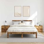 vidaXL Tables de chevet 2 Pièces vieux bois 50x40x43.5 cm bois ingénierie