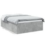 vidaXL Cadre de lit sans matelas gris béton 140x190 cm