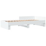 vidaXL Cadre de lit sans matelas blanc 90x200 cm bois d'ingénierie