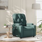 vidaXL Fauteuil inclinable Vert foncé Tissu