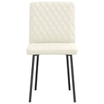 vidaXL Chaises à manger lot de 2 Crème Velours