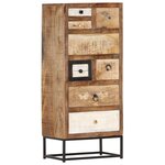 vidaXL Armoire à tiroirs 45 x 30 x 105 cm Bois de récupération massif