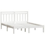 vidaXL Cadre de lit sans matelas blanc bois massif 140x190 cm