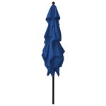 vidaXL Parasol de jardin à 3 niveaux avec mât en aluminium bleu azuré