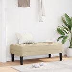 Banc vidaXL Crème 113x57x39 cm en tissu