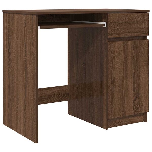 vidaXL Bureau chêne marron 86x49x76 cm bois d'ingénierie