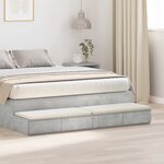 vidaXL Tiroirs de lit avec tiroir Gris béton 150 x 36.5 x 16.5 cm