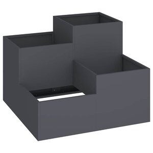 vidaXL Cache-pot de jardin Anthracite 80 x 80 x 60 cm Acier